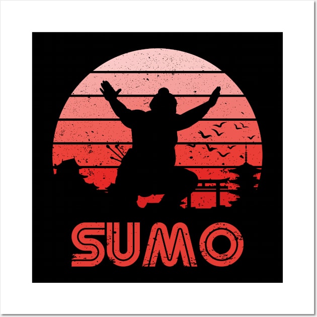 Retro Sumo Wall Art by rojakdesigns